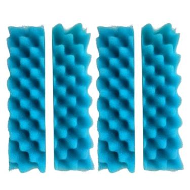 Imagem de Qzbhct 4 unidades de almofadas de filtro de espuma azul para aquário compatíveis com sistemas de filtragem Hagen Fluval 406, 407