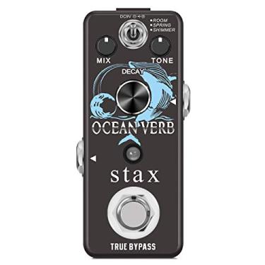Imagem de Stax Pedal De Guitarra Ocean Verb, Acessórios Reverberação Digital, Pedais Efeitos, Modelos Room/Spring/Shimmer Para Baixo