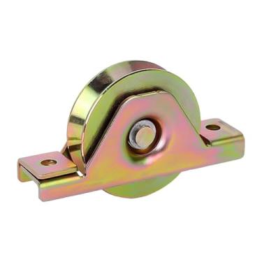 Imagem de Wswqop Rodízio para portão deslizante com trilho em V, fácil de instalar, polia resistente para porta deslizante, para portão de enrolar, Colorido 80mm