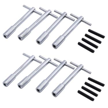 Imagem de 8 PÇS/CONJUNTO SHLPDFM Silver Valve Cover T-Bar Kit 1/10.2 cm-20 parafusos de porca de asa de barra T compatíveis com Chevy SBC BBC V8 Ford Dodge