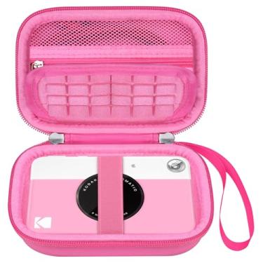 Imagem de Elonbo Estojo De Transporte Para Câmera Digital Kodak Printomatic Full-Color Instant Print, Bolsa Armazenamento Impressora Fotográfica Portátil Bluetooth, Malha Cartão Sd E Cabo Usb, Rosa