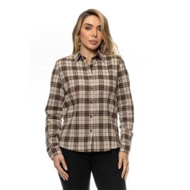 Imagem de Camisa Feminina Xadrez Flanelada Manga Longa Crocker - 50415-Feminino