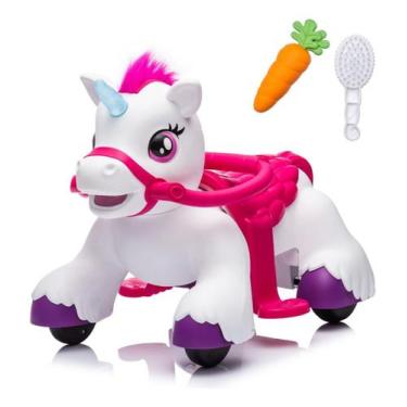 Imagem de Unicórnio Elétrico Infantil Rodinhas E Cela Rosa Importway