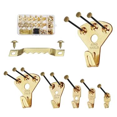 Imagem de Vigtayue Kit para Pendurar Quadros 151 Peças Cabides para Quadros, Ferramenta para Pendurar Quadros, Espelho de Fotos, Decoração de Parede, Ganchos com Pregos (151)