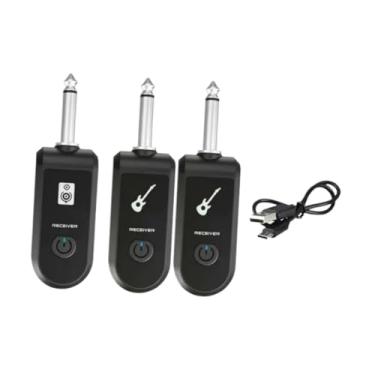 Imagem de Milageto Receptor e transmissor para guitarra, adaptador XLR para microfone profissional, instrumentos de corda, Conjunto Preto B