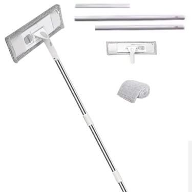 Imagem de TBATM Mops de Limpeza para Pisos um Conjunto, Mop Plano Poderoso com Pano de Fibra Ultra Fina para uso Seco e Molhado, para Parede, Carro,A,321cm