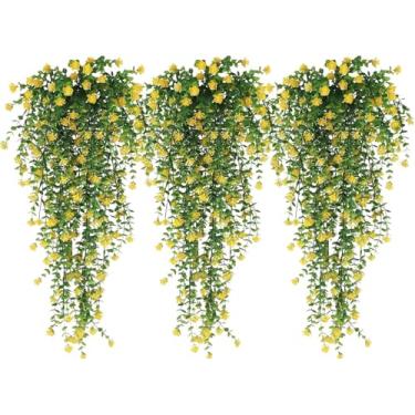 Imagem de Trepadeiras de Hera Artificial,Flores e Plantas Artificiais Multicoloridas - Design Estético de Flor de Rattan Resistente aos Raios UV para Interior Exterior Casa Jardim Sala Quarto Cozinha Escritório