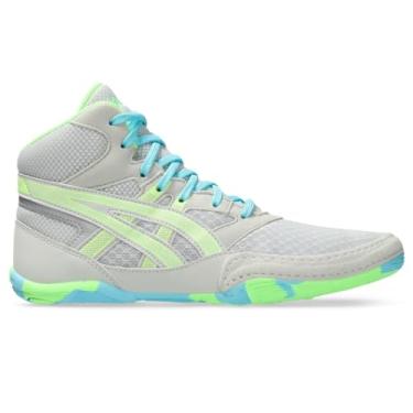 Imagem de ASICS Tênis infantil Snapdown 4 Grade School Wrestling, Cinza glaciar/Lime Burst, 17