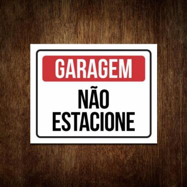 Imagem de Placa Sinalização Não Estacione Garagem 36X46