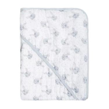 Imagem de Toalha com Capuz para Bebê – 100% Algodão Forrada com Fralda Soft – Alta Absorção – Estampas Variadas – 80x80 cm – Loja Era Uma Vez (Coelhinho, Padrão)