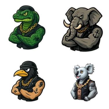 Imagem de Kit de Personalização Gráfica para Motocicletas, Adesivos Decorativos (30x30-cobra)