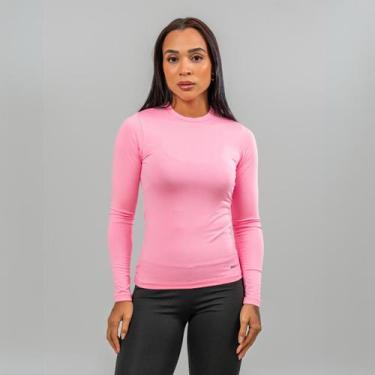 Imagem de 2 Camisetas Proteção UV 50+ Feminina Térmica Camisa Manga Longa Blusa 