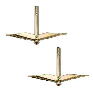 Imagem de TorSor Pacote com 2 âncoras de terra, estacas, ganchos, âncoras de trampolim, âncoras de terra resistentes para galpão, kit de âncora, prendedor, cabo de aço galvanizado, cabo de aeronave, tenda de