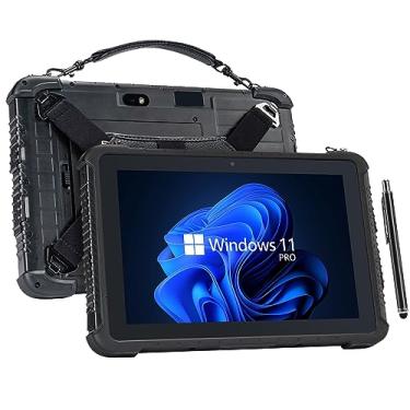 Imagem de MUNBYN Tablet robusto IRT08, tablet Windows de 10,1 polegadas, Windows 11 Pro, 8 GB + 128 GB, Intel N5100, legível à luz solar, 4G LTE GPS PC para trabalho ao ar livre industrial resistente, BT5.1