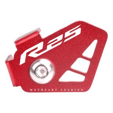 Imagem de MotHeartCNC Protetor de sensor ABS de motocicleta para YZF-R25 2014-2023 dianteiro traseiro ABS sensor escudo freio ABS capa de proteção do sensor yzf-r25 acessórios (vermelho)
