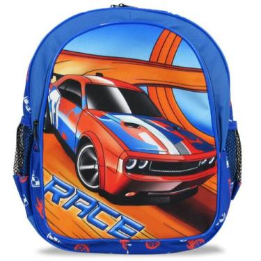 Imagem de Mochila de Costas Infantil Escolar Carros Race Tam M - Vou Leve