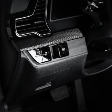 Imagem de YOUTOOCAR Tampa da peça de ajuste da lâmpada dianteira do automóvel de grão de madeira compatível com acessórios Kia Sportage 2023-2025