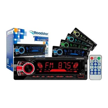 Imagem de Auto Rádio Automotivo Bluetooth Fm Mp3 Bt Usb Rs-2750Br Plus