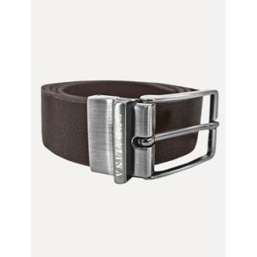 Imagem de Cinto Dudalina Masculino Couro Dupla Face Grain Marrom Café-Masculino