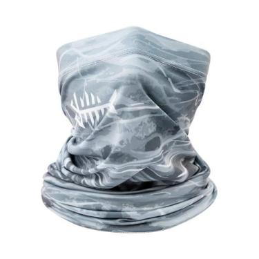 Imagem de Polaina de pescoço BASSDASH UPF 50+, proteção solar UV, cinza, camo
