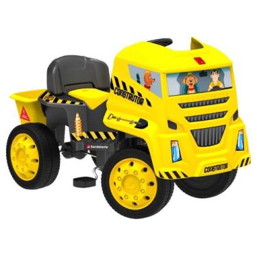 Imagem de Quadriciclo Infantil a Pedal Amarelo Caminhão - Construtor Bandeirante