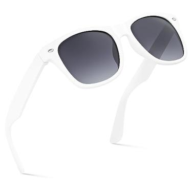 Imagem de Retro Rewind Óculos de sol infantis para meninos e meninas de 3 a 12 anos - Óculos de sol inquebráveis UV400 para crianças, Branco, One size fits most