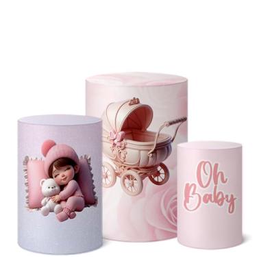Imagem de Trio Capas Cilindro Decoração Festa Veste Fácil Chá de Bebê (CLCHB0011)