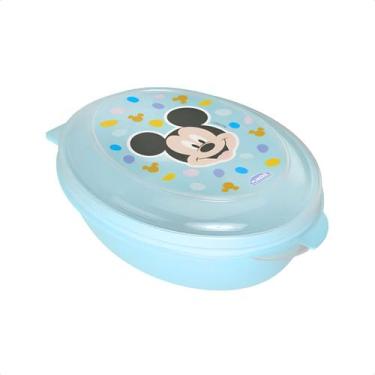 Imagem de Saboneteira Baby Mickey Infantil Enxoval Banho Creche Viagem Mochilas 