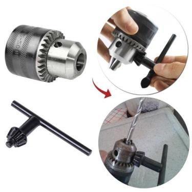 Imagem de Mandril com Chave Universal para Furadeira Aperto Rápido 10mm 3/8 24F 