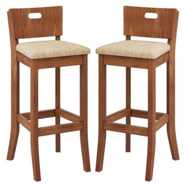 Imagem de Kit 2 Banquetas Decorativas Sala de Jantar Dora Com Estofado