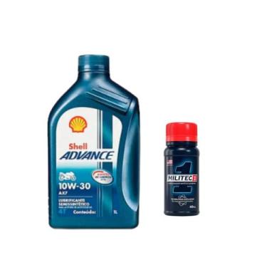 Imagem de Oleo Shell 10w30 Ax7 Militec 40ml Para Moto
