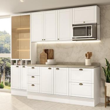 Imagem de Armário De Cozinha Completa C Balcão Milla Muse Carraro Branco