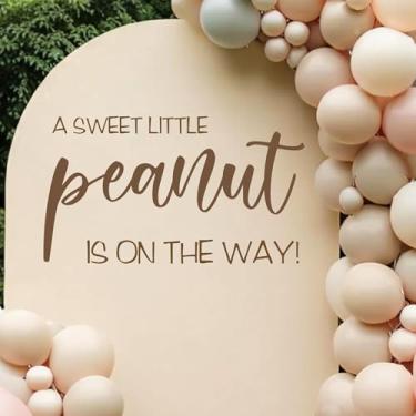 Imagem de A Sweet Little Peanut is On The Way Decorações - A Sweet Little Peanut Baby Shower Decalque Sinal, Decorações de Primeiro Aniversário para Meninas, Sinal Decalque Revelação de Gênero de Um ano