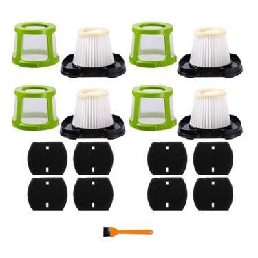 Imagem de Nicever 4 HEPA de nível triplo + 8 filtros de espuma compatíveis com borracha de pelos de animais de estimação BISSELL aspirador de mão 2284W 2389 2390 2390A 2390C de substituição, compare com as