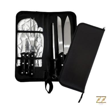 Imagem de Kit Churrasco Inox Com Estojo Churrasqueiro - ZZ