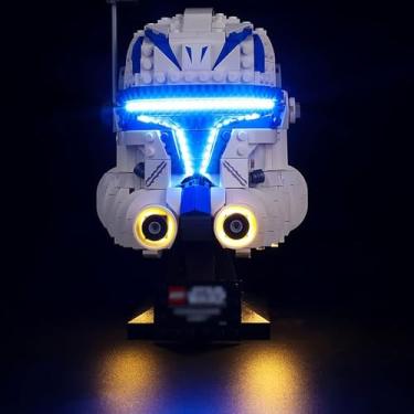Imagem de Kyglaring Led Light kit for Lego Captain Rex Helmet, Lighting Kit (No Model) Designed for Star Wars Captain Rex Helmet Lego 75349 Model Building kit - Without Lego Set (Classic Version)