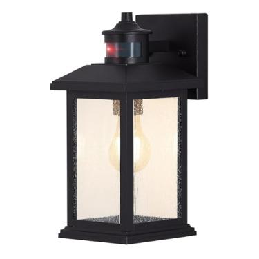 Imagem de Luminária de parede externa com sensor de movimento, luz de varanda do crepúsculo ao amanhecer, à prova d'água, iluminação externa antiferrugem, suporte de parede para pátio, porta da frente, quintal