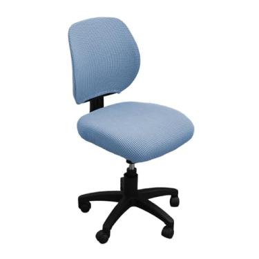 Imagem de Lzyjckh Capa para Cadeira de Escritório 2 Peças, Protetores de Capa Elástica Moderna e Minimalista, Capas Elásticas para Encosto de Cadeira Giratória e Mesa de Computador,Blue