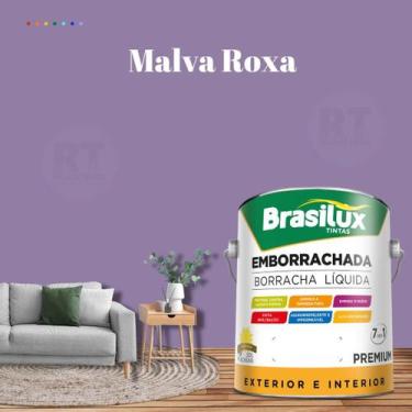 Imagem de Tinta Borracha Líquida Para Parede Cor Roxo Brasilux 3,2l Acrílica Lav