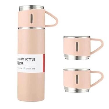 Imagem de Garrafa Térmica Portatil Vacuum Inox 500ml P/ Suco Café Com 3 Xícaras 