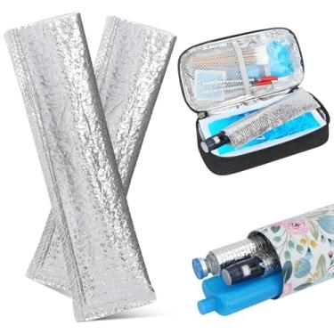 Imagem de Leng Ke Bolsa protetora de frasco de insulina, capa de isolamento de folha de alumínio adequada para frascos de insulina e canetas de insulina, protetor de medicamentos para diabetes cooler garrafa de