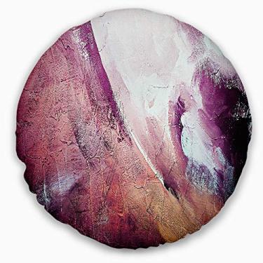 Imagem de Designart – Almofada com textura branca e roxa, para sala de estar, sofá, almofada + capa de almofada impressa em ambos os lados 40,64 cm