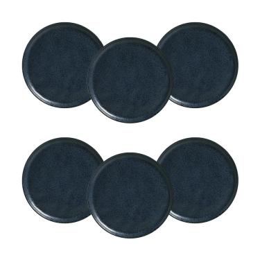 Imagem de Conjunto de Pratos de Sobremesa Porto Brasil Bio Night Blue 21,5cm - 6 Peças