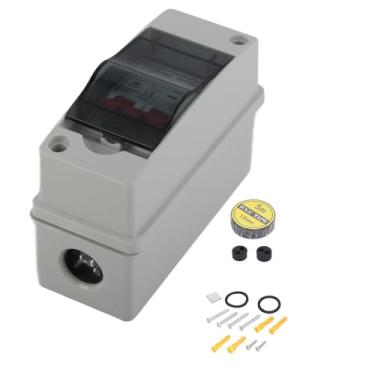 Imagem de 500V DC Solar Desconect Switch Caixa de Isolador Fotovoltaico Com Tampa de Sobrecarga para Disjuntor Em Miniatura do RV IP65 (20A)