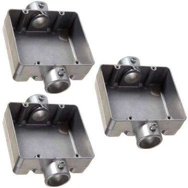 Imagem de 3 Condulete Duplo S/rosca Medida 3/4 Alumínio Tipo C Sieg