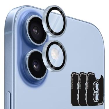 Imagem de Orzero (Pacote com 3) Compatível com protetor de lente de câmera i 16/16 P, padrão de CD AR translúcido, protetor de lente individual resistente ao desgaste e resistente à cor, ultratransparente e de