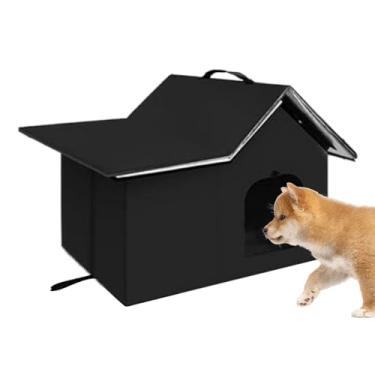Imagem de Rrlihjgu Casa para Gatos Exterior,Casa para Gatos Exterior Isolada para Inverno | Abrigo para Gatinhos com Isolamento Térmico para Varanda Jardim Quintal Pátio
