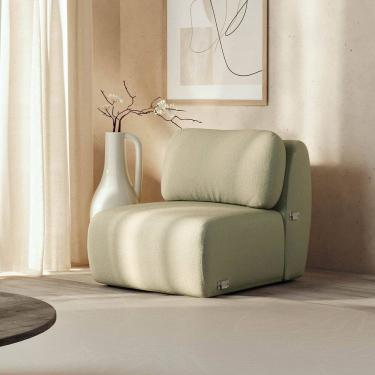 Imagem de Sofá Modular 80cm sem Braço Orla Cabecasa Madeiramadeira Verde Água