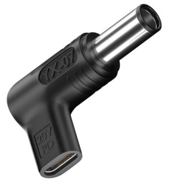 Imagem de Adaptador USB C para CC 7,4 x 5,0 mm, 100W PD USB C fêmea para 18,5V / 19,5V DC macho, PD tipo USB C para adaptador de 7,4 x 5,0 mm feito para laptop HP Series