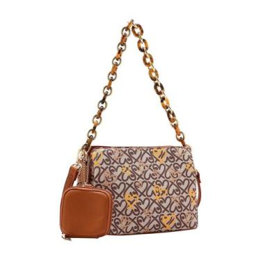 Imagem de Bolsa Feminina de Ombro Chenson CG84990 Original Classic Heart, Cafè